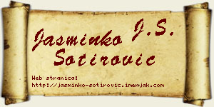 Jasminko Sotirović vizit kartica